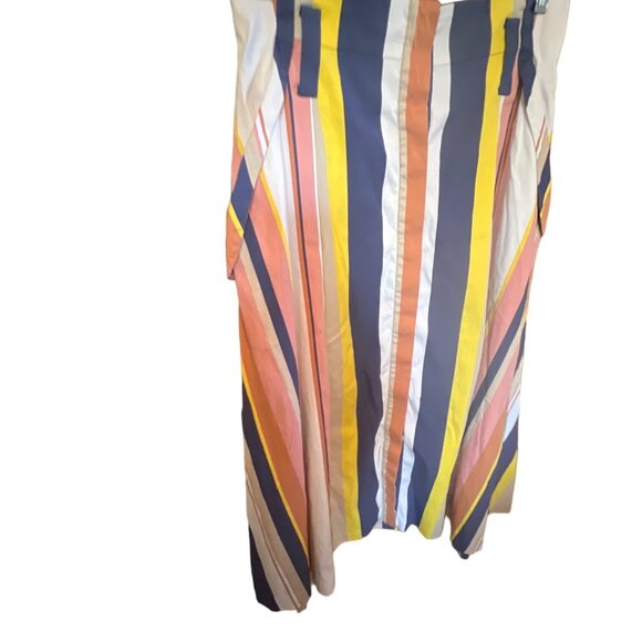Tanya Taylor Alibi Striped Shelby Tie Waist Skirt Size 8 - Picture 3 of 6